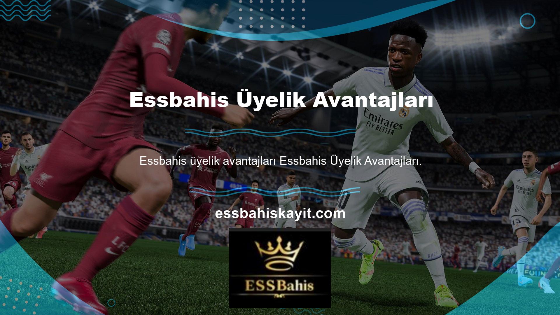 Essbahis Üyelik Avantajları Essbahis sitesi, en çok günlük olarak oynayan ve bahis oynayan birçok üye ile uluslararası bir bahis ve casino oyun sitesidir